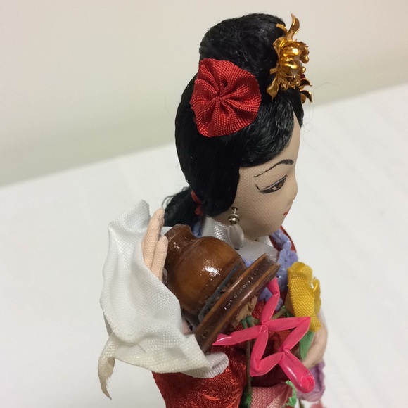 Oriental Souvenir Doll Figure 9.5" Female Japanese Chinese Geisha Asian (New) - Picture 9 of 12